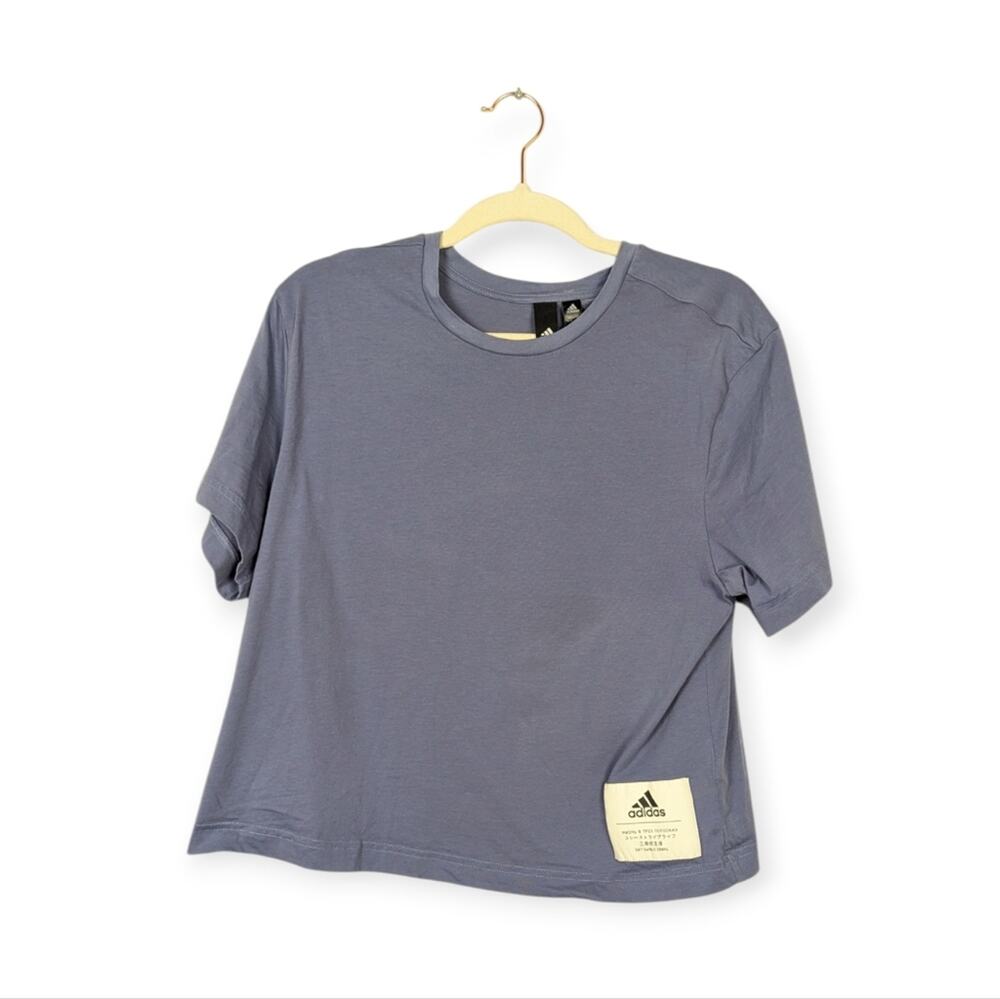 Adidas Women's Blue Grey Classic Short Sleeve Tee Size M